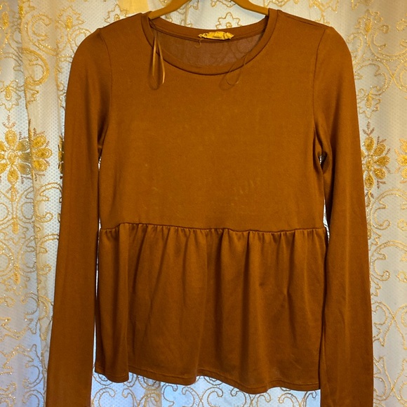 Mauve peplum top - Picture 1 of 6